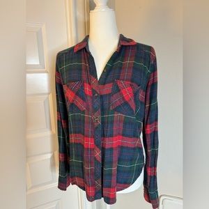 Abercrombie flannel plaid shirt size SMALL